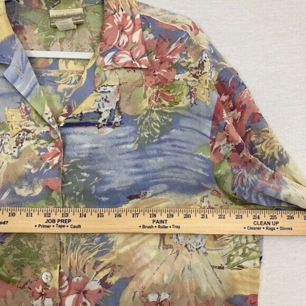 Vintage Coldwater Creek Watercolor Artsy Novelty Relaxed‎ Fit Button Down XL - Picture 8 of 11